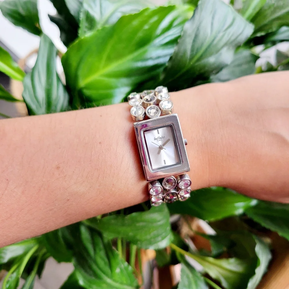 Classic Infinite Rhinestone Silver Watch